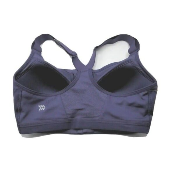 All in Motion Womens Sports Bra High Support Zip Front Racerback Purple Size 34C - Picture 9 of 10
